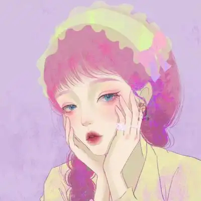 手绘头像女可爱小女孩闺