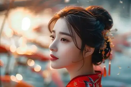 古风气质美女人物肖像摄影图摄影图