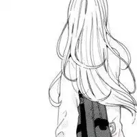 长发女生漫画头像唯美背