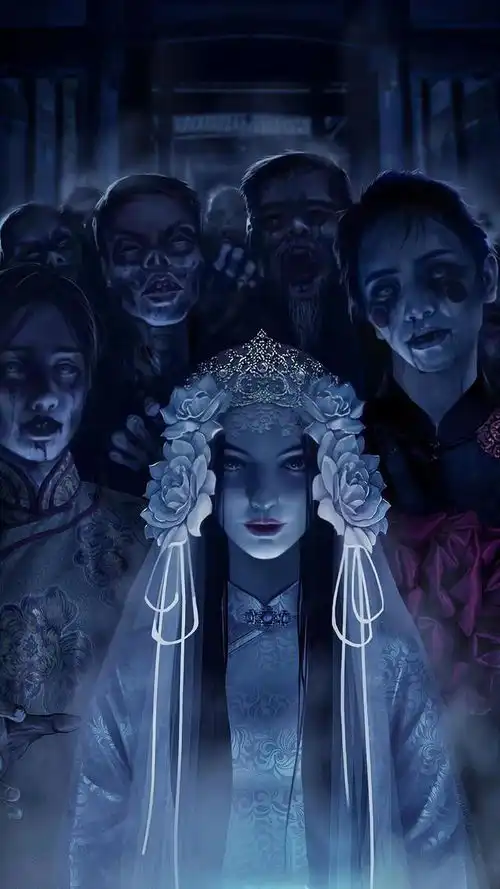 恐怖头像女生冷酷黑色带