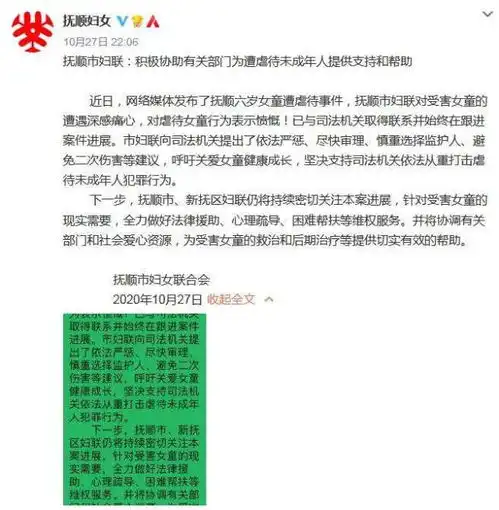 揭秘抚顺6岁女童被虐案男朋友可判3到10年,女方因母亲身份被轻判