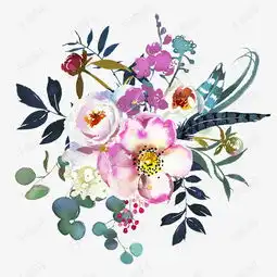手绘创意唯美小清新花朵素材图片免费下载高清png千库网图片编号10856901