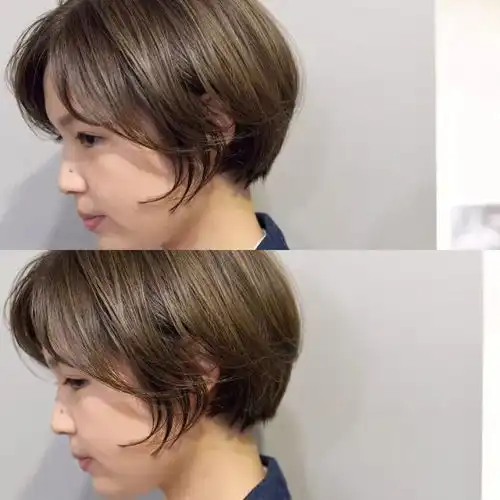 侧脸短发控