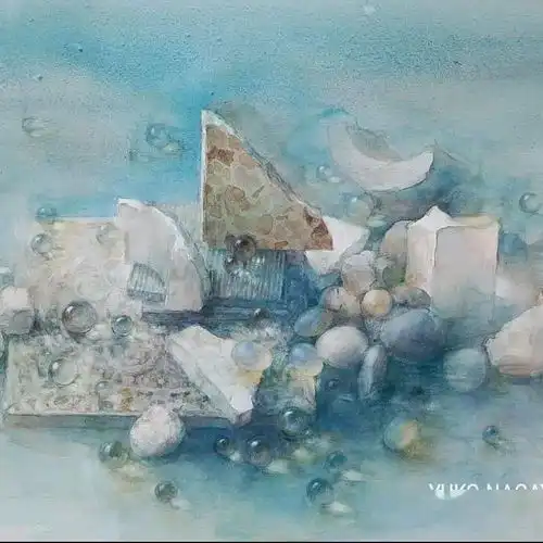 日本第一水彩女神最新画作超梦幻的色调撩人到爆的意境,又美出新高度太惊艳了...
