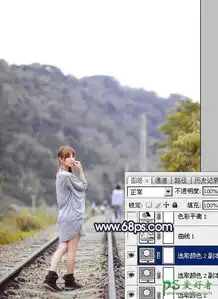 photoshop给泛白的果子美眉外景写真照调出唯美的橙黄色效果4