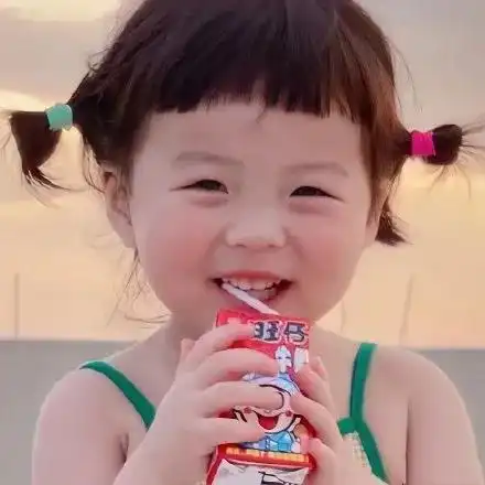 萌娃头像女搞怪小孩亲情