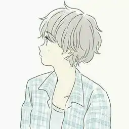 求一对情侣头像,女孩戴着帽子,扎着单麻花辫,穿着蓝色格子衣服,手持帽子