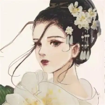 微信手绘古风头像女冷艳唯美很美的女人