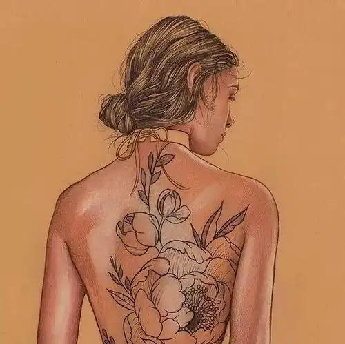 颜色不一样的烟火,她笔下的纹身女孩性感魅惑,展现出青春的叛逆姿态