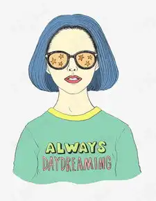 眼镜美女卡通头像