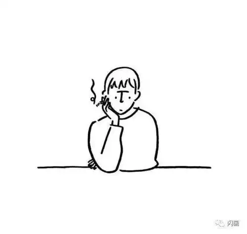 手绘简笔头像男