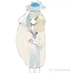 卡通美图动漫手绘系列,听说画里的少女想到现实世界走一趟