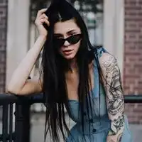 纹身美女头像图片霸气
