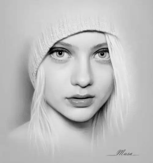 哪位大神居然把素描画的比照片还细腻而且个个是美女