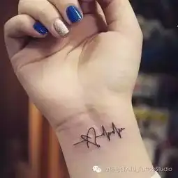 各种心电图小纹身