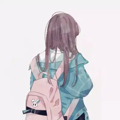 卡通头像女背影女生闺蜜