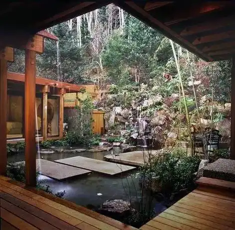 绝美庭院水景,太享受了