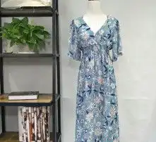 时尚雪纺女装头像碎花