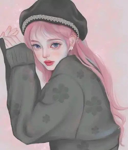 好看唯美小清新插画女生动漫头像