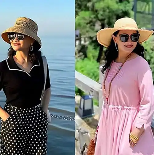 中老年女人我劝你夏季尽量不要戴这4款帽子,显脸大还不洋气