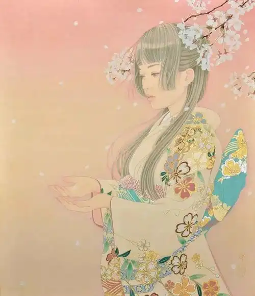 淡墨线条勾勒青春少女