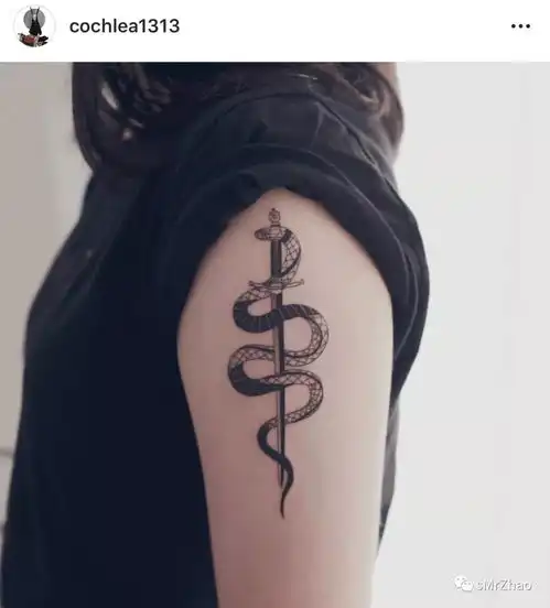 smrzhao纹身推荐第154期黑白动漫黑魔法少女森系纹身