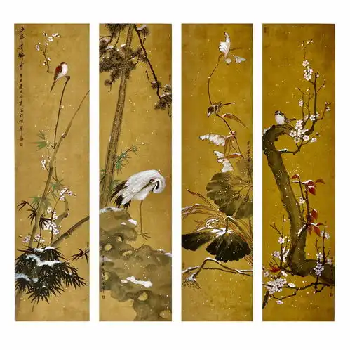 作品欣赏淡烟流水画屏幽,女画家崔连文的花鸟作品