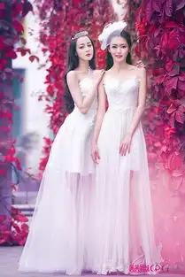 迪丽热巴黄梦莹姐妹写真唯美梦幻宛若仙女