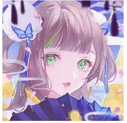 蓝色卡通女生头像大全闺