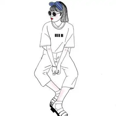 铅笔画头像可爱简单黑白铅笔画头像女生图片