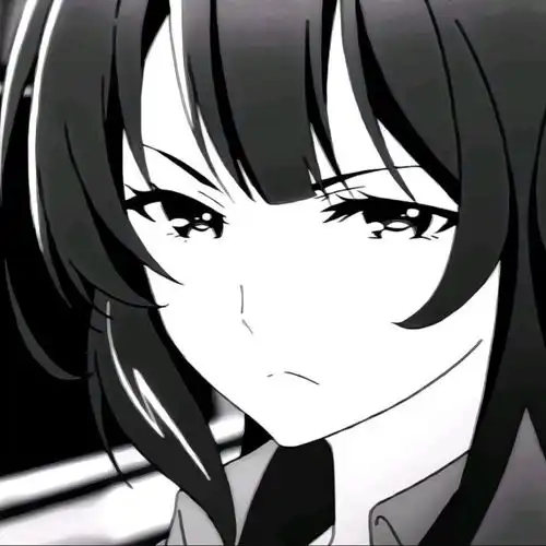 黑白动漫酷酷的手绘头像