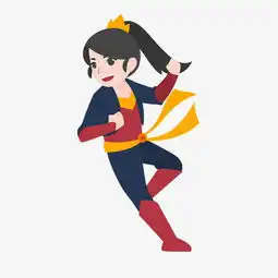 手绘帅气女侠攻击人物插画图片素材其他格式下载动漫人物大全