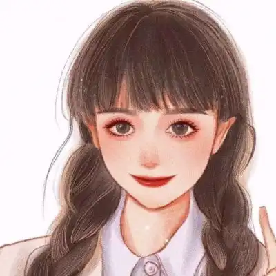 手绘女头像光头御姐