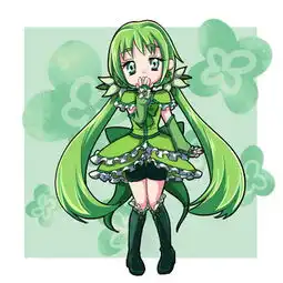 请求一些浅绿色中长散发浅绿瞳的动漫萌系女孩