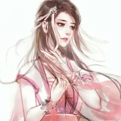 唐崎夜雨手绘古风女生头像