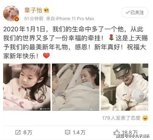 汪峰终于有儿子了章子怡官宣产子,一家四口出镜却不见小苹果