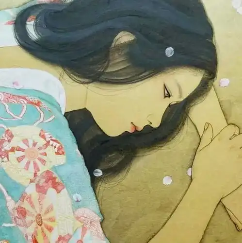 人物图片女头像笔下
