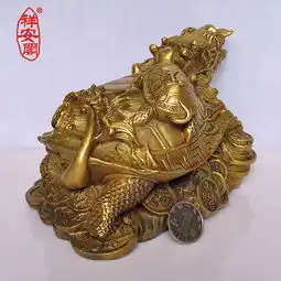 转运黄铜八卦金钱元宝小龙龟摆件招财稳财保富贵化煞旺财辟小人的利器催财旺人缘招贵人化口舌