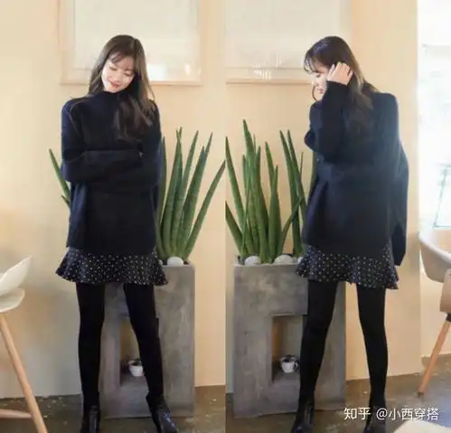 气质比脸更重要,毛衣半身裙搭配气质满满