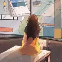 好看的不露脸的卡通真人女孩子背影头像
