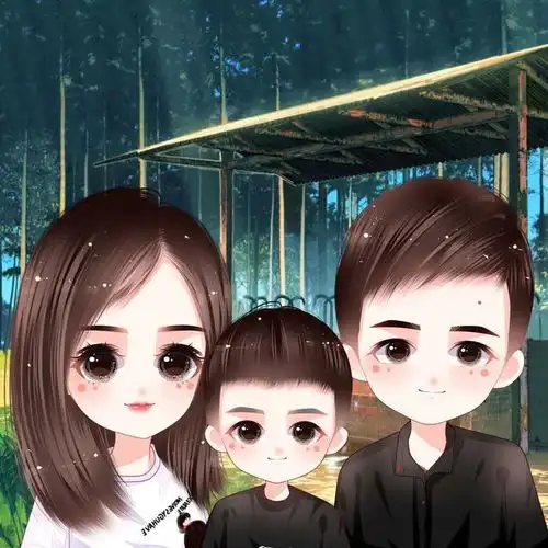 一张张真人q版的真人漫画微信头像,第一次陪女生朋友过生日