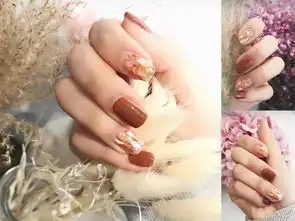 6款超适合新年的金箔美甲图片,随便挑一款换上都很美