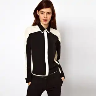 头像女欧美风格翻领