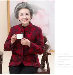 奶奶装冬装外套妈妈加绒加厚607080岁老太太中老年人春秋衣服女
