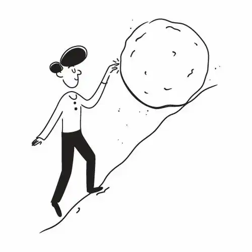 简约黑白线条头像女生简