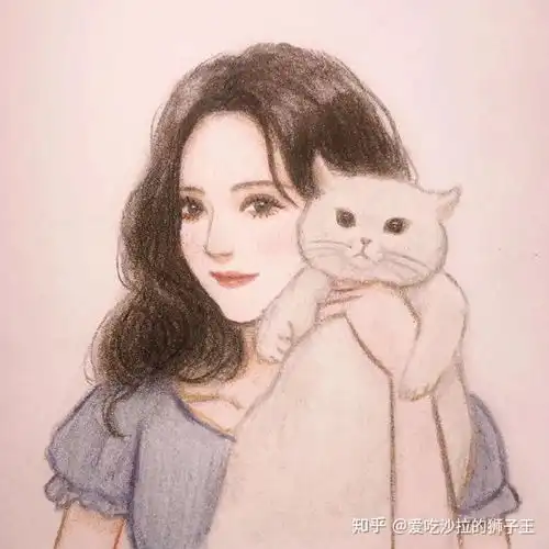 少女与猫头像芭蕾
