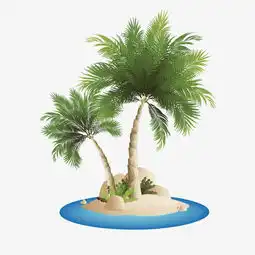 沙滩椰子树背景矢量素材图片免费下载高清装饰图案psd千库网图片编号842665