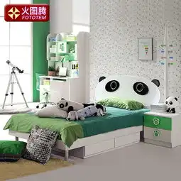 火图腾儿童家具套房组合儿童床男孩公主熊猫床卡通床儿童单人床