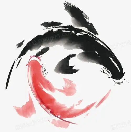 水墨阴阳鱼图png图片素材下载阴阳png熊猫办公