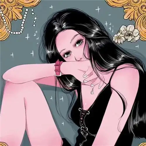 手绘头像女生高冷御姐